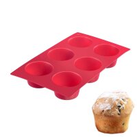 Westmark 6er Muffin-Backform, Antihaft-Effekt, Silikon, Grün, 3015227G