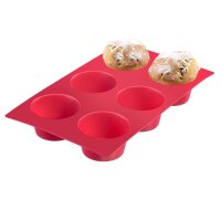 Westmark 6er Muffin-Backform, Antihaft-Effekt, Silikon, Grün, 3015227G