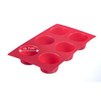 Westmark 6er Muffin-Backform, Antihaft-Effekt, Silikon, Grün, 3015227G