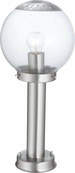 Außenleuchte aus Stahl, klar, IP44, D: 200, H: 450, exkl. 1 x E27 60 W 230 V