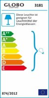 Außenleuchte aus Stahl, klar, IP44, D: 200, H: 450, exkl. 1 x E27 60 W 230 V