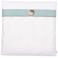 Fehn 060591 Baby-Bettwäsche Bruno – Kopfkissen & Bettdecke für Kinder im Set – Mit Bärenmotiv – 0+ Monate – Kissen: 35 x 40 cm & Decke: 80 x 80 cm