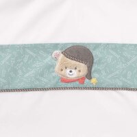 Fehn 060591 Baby-Bettwäsche Bruno – Kopfkissen & Bettdecke für Kinder im Set – Mit Bärenmotiv – 0+ Monate – Kissen: 35 x 40 cm & Decke: 80 x 80 cm