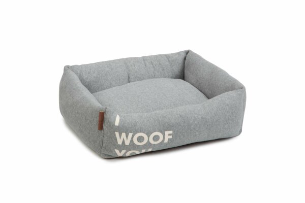 Beeztees Liegebett I Woof You L: 55 cm B: 50 cm H: 20 cm grau