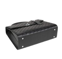 Socha Laptoptasche Damen/Businesstasche Frauen/Notebooktasche mit Tragegurt - Elegant - Extra leichte Synthetik Gesteppt - Audrey Diamond - 13.3 Zoll Schwarz