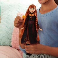 Disney Die Eiskönigin Flechtspaß Anna Puppe mit extralangem, rotem Haar, Styler und Haarclips – Spielzeug für Kinder ab 5 Jahren