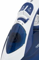 Exquisit Dampf-Bügeleisen BD 3102 web | Dampfbügeleisen | 2600 Watt | Bügelsohle Keramikbeschichtet | Bügeleisen mit Edelstahlsohle | Antikalk-System | Weiß-Blau
