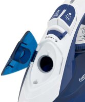 Exquisit Dampf-Bügeleisen BD 3102 web | Dampfbügeleisen | 2600 Watt | Bügelsohle Keramikbeschichtet | Bügeleisen mit Edelstahlsohle | Antikalk-System | Weiß-Blau