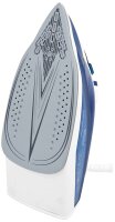 Exquisit Dampf-Bügeleisen BD 3102 web | Dampfbügeleisen | 2600 Watt | Bügelsohle Keramikbeschichtet | Bügeleisen mit Edelstahlsohle | Antikalk-System | Weiß-Blau