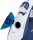 Exquisit Dampf-Bügeleisen BD 3102 web | Dampfbügeleisen | 2600 Watt | Bügelsohle Keramikbeschichtet | Bügeleisen mit Edelstahlsohle | Antikalk-System | Weiß-Blau