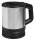 Exquisit Wasserkocher WK 3602 swi | Teekocher | 1200 Watt | Edelstahlwasserkocher | 1 Liter | Schwarz-Inox
