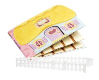 Fuzzikins Craft Cottontail Cottage / E72789 / 2 süße Häschen und ein faltbares Papierhäuschen zum Bemalen und Bekleben / Abwaschbares Spielzeug für Kinder ab 3 Jahren