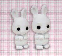 Fuzzikins Craft Cottontail Cottage / E72789 / 2 süße Häschen und ein faltbares Papierhäuschen zum Bemalen und Bekleben / Abwaschbares Spielzeug für Kinder ab 3 Jahren