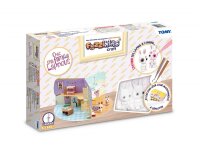 Fuzzikins Craft Cottontail Cottage / E72789 / 2 süße Häschen und ein faltbares Papierhäuschen zum Bemalen und Bekleben / Abwaschbares Spielzeug für Kinder ab 3 Jahren