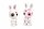 Fuzzikins Craft Cottontail Cottage / E72789 / 2 süße Häschen und ein faltbares Papierhäuschen zum Bemalen und Bekleben / Abwaschbares Spielzeug für Kinder ab 3 Jahren