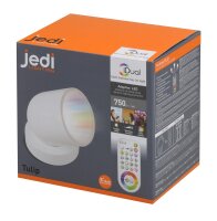 iDual LED-Lichtprojektor Tulip mit Fernbedienung. Warmweiß bis Kaltweiß; Dimmfunktionen; Multicolor-Umgebungs- und Stimmungslicht. 750 lm.