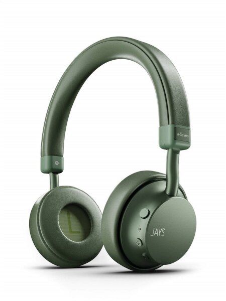 Jays a-Seven Wireless On-Ear Kopfhörer mit integriertem Mikrofon (Bluetooth, Qualcomm aptX, 25 h Batterie) Grün