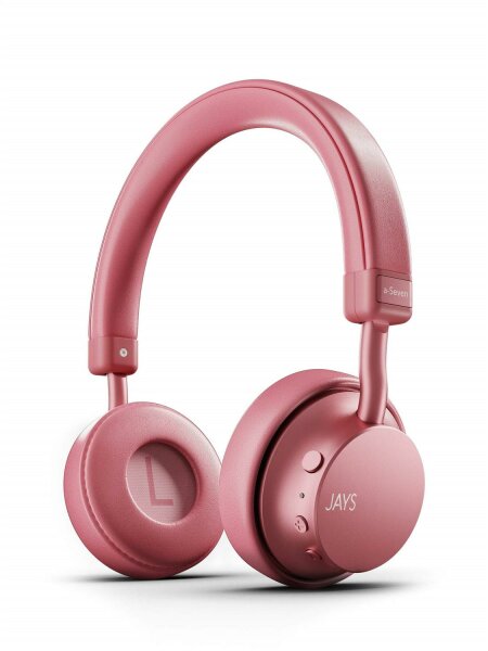 Jays Bluetooth Kopfhörer Wireless - a-Seven - Rosé - Headphones Kabellos Over Ear bis zu 25 Stunden Spielzeit mit Mikrofon & Touch Control