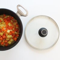BAF Kochtopf Induktion mit Deckel Ø 28 cm - hoher Rand - großer runder Suppentopf beschichtet aus Aluminiumguss