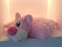 Wülfing Kuschelkissen Tierkissen Reisekissen kuschelig weich Panther Rosa
