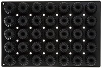 Lurch 67110 FlexiGastro Backform aus 100% BPA-freiem Platin Silikon 35er Minigugelhupf, schwarz, 60 x 40 cm, Gastronomie
