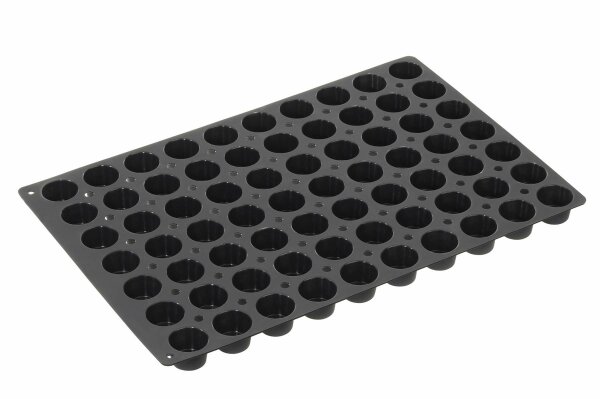 Lurch 67106 FlexiGastro Backform aus 100% BPA-freiem Platin Silikon 70er Minimuffin, schwarz, 60 x 40 cm, Gastronomie