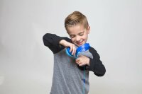 Motorola Lifestyle Squads 200 - Kabelgebunder Kinderkopfhörer - Begrenzter Lautstärk mit 85 dB, Flexibel und langlebig, Gehörschutz und Musik-Sharing-Funktion, Anti-Allergie-Kissen (BPA-frei) - Blau