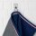 möve Athleisure Handtuch Doubleface gestreift 50 x 100 cm aus 85% Baumwolle / 15% Polyester, deep sea/grey