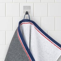 möve Athleisure Handtuch Doubleface 50 x 100 cm aus 85% Baumwolle / 15% Polyester, snow/grey