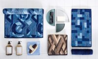 möve Modernism Handtuch Kreise allover 50 x 100 cm aus 100 % Baumwolle, dark blue