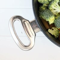 BAF Kochtopf Set 4-teilig - kleines Guss Topfset inkl. Schmorpfanne Ø 28 cm beschichtet aus Aluminiumguss - ohne Induktion - Made in Germany