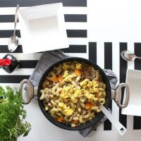 BAF Kochtopf Set 4-teilig - kleines Guss Topfset inkl. Schmorpfanne Ø 28 cm beschichtet aus Aluminiumguss - ohne Induktion - Made in Germany
