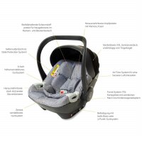 Osann coco i-Size, Babyschale 40 bis 80 cm - Grey Melange