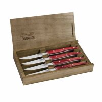Tramontina Churrasco Steakmesser-Set Paisano in Rot aus Edelstahl/Kiefernholz rot