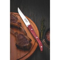 Tramontina Churrasco Steakmesser-Set Paisano in Rot aus Edelstahl/Kiefernholz rot