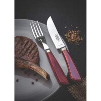 Tramontina Churrasco Steakbesteck-Set Pampas in Rot, geschmiedet, aus Edelstahl/Kiefernholz rot