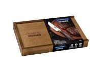 Tramontina PAMPAS Premium Steakmesser, 4-teiliges Set, rostfreier Edelstahl, Echtholzgriff FSC, spülmaschinenfest (Braun, 4-tlg.)