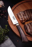 Tramontina PAMPAS Premium Steakmesser, 4-teiliges Set, rostfreier Edelstahl, Echtholzgriff FSC, spülmaschinenfest (Rot, 4-tlg.)