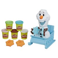 Play-Doh E5375EU4 Die Eiskönigin Schlittenfahrt mit Olaf mit 5 Farben, Knete