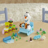 Play-Doh E5375EU4 Die Eiskönigin Schlittenfahrt mit Olaf mit 5 Farben, Knete