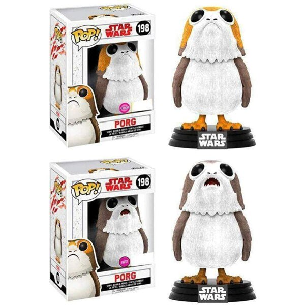 FUNKO Star Wars Episode 8 Pop! Vinyl Figur PORG 198 Flocked Special Edition, aus Kunststoff, Geschenkkarton.