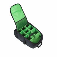 RIVACASE hochwertiger DSLR Kamerarucksack mit Laptopfach bis 15,6 Zoll - stilvoller Fotorucksack mit verstellbaren gepolsterten Trennwänden / Schwarz