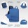Rivacase Rucksack für Notebook bis 13.1 Zoll – Leichte Umhängetasche mit gepolsterten Seiten und weichem Schultergurt Sling Bag Crossbody Backpack/blau
