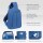 Rivacase Rucksack für Notebook bis 13.1 Zoll – Leichte Umhängetasche mit gepolsterten Seiten und weichem Schultergurt Sling Bag Crossbody Backpack/blau
