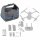 RIVACASE Rucksack für DJI Mavic Pro Farbe Grau