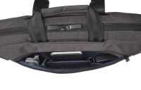 Rivacase ECO wasserdichte Laptoptasche mit Fach für Notebooks bis 15,6 Zoll - geräumige Laptop Tasche für Damen und Herren, Aktentasche für Business, Reisen, Uni