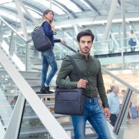 Rivacase ECO wasserdichte Laptoptasche mit Fach für Notebooks bis 15,6 Zoll - geräumige Laptop Tasche für Damen und Herren, Aktentasche für Business, Reisen, Uni