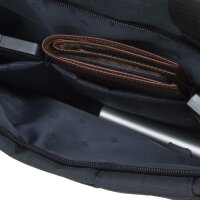 Rivacase Notebooktasche bis 15,6 Zoll – Modische Schultertasche mit Außenfächern für notwendiges Zubehör / (Schwarz)