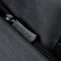 Rivacase Notebooktasche bis 15,6 Zoll – Modische Schultertasche mit Außenfächern für notwendiges Zubehör / (Schwarz)