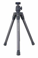 Fotopro S3-Lite Grau & Blau – Universal-Stativ-Set kompakt & leicht mit reversibler Mittelsäule – Lieferung mit 1 Smartphone-Halterung & 1 GoPro-Adapter